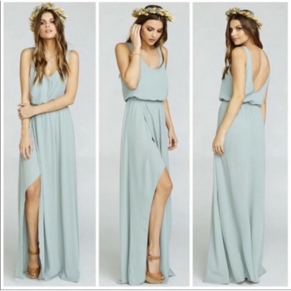 Show Me Your MuMu Kendall Maxi dress Sage Small - Picture 1 of 7